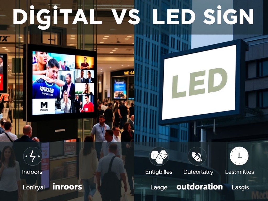 Choosing Between Digital and LED Signs: What You Need to Know