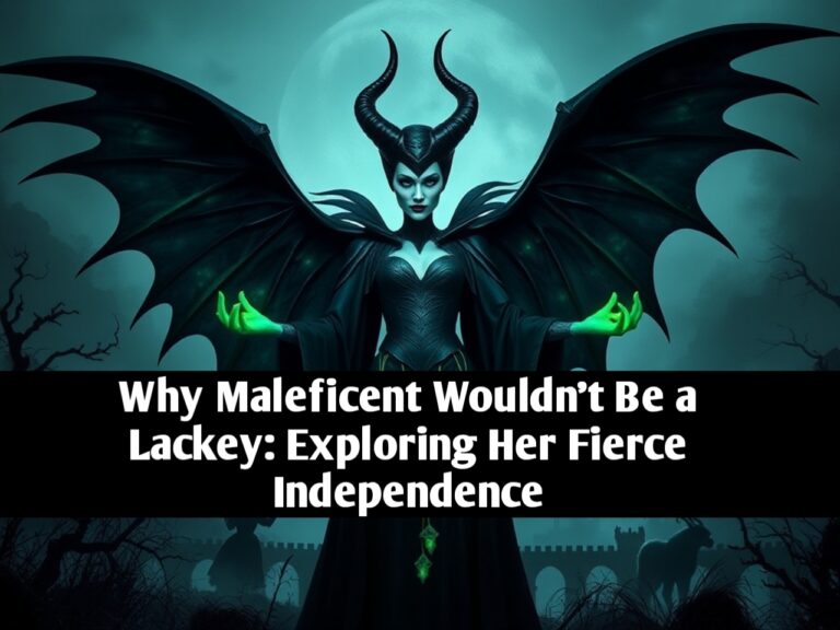 Why Maleficent Would Never Be a Lackey