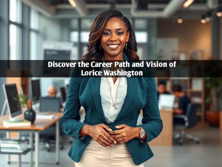 Discover the Career Path and Vision of Lorice Washington