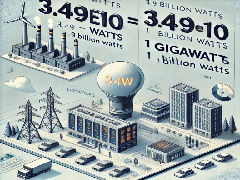 How to Convert 3.49e10 Watts to Gigawatts Easily