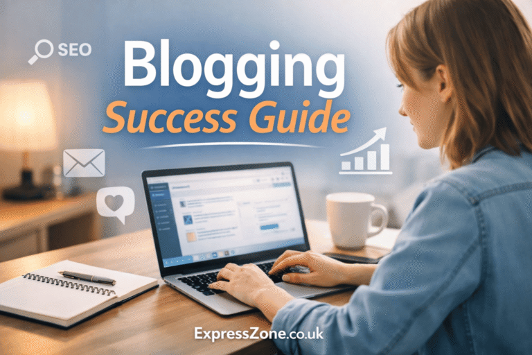 guide lovelolablog blogging success guide with laptop and modern workspace for bloggers
