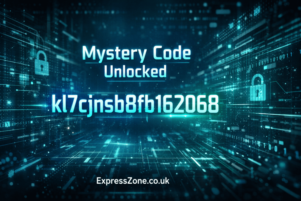 kl7cjnsb8fb162068 digital code explained in futuristic technology design with ExpressZone.co.uk branding