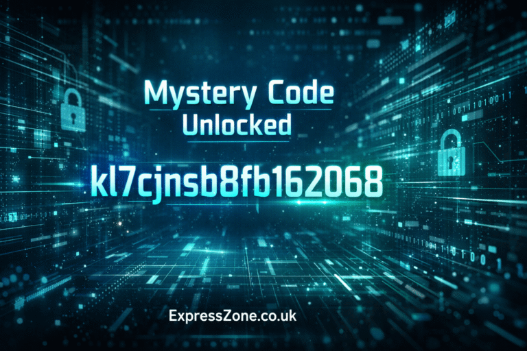 kl7cjnsb8fb162068 digital code explained in futuristic technology design with ExpressZone.co.uk branding